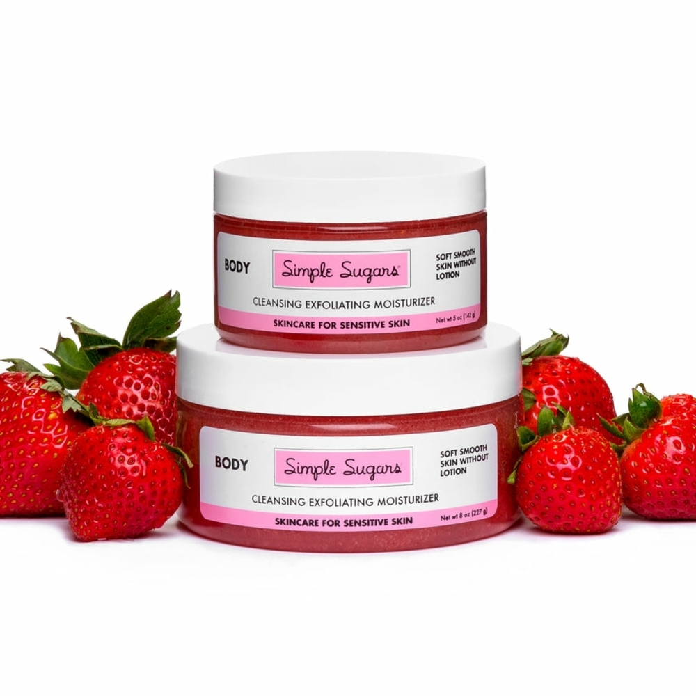 Simple Sugars Set of 2 Sugar Scrubs, 8 oz. Strawbry/Cocont